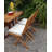 Everleigh Teak Wood Premium All-Weather Wicker Outdoor Folding Dining Side Chair with Cushion