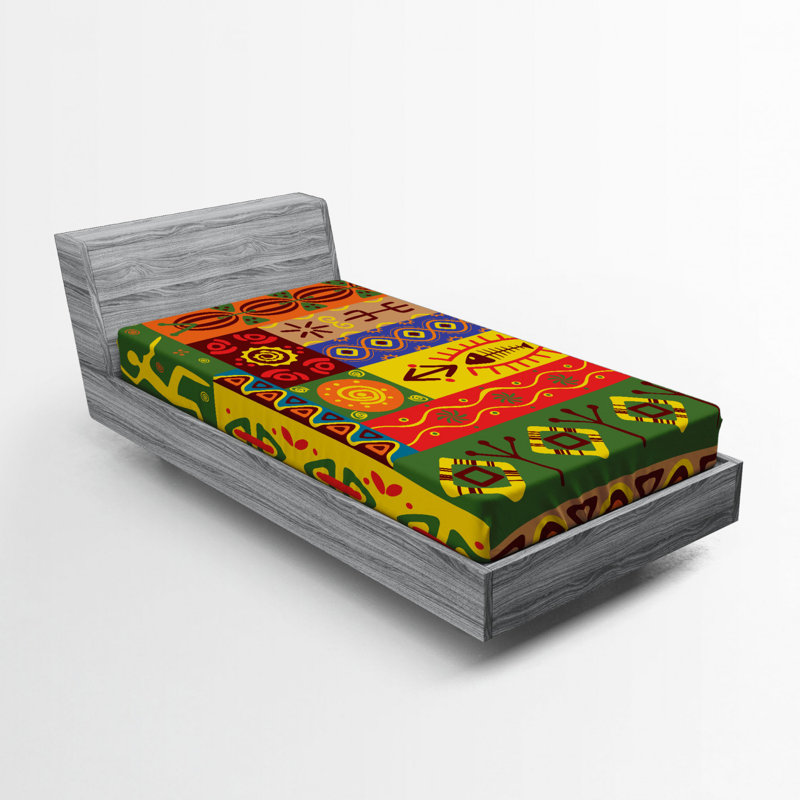 Microfiber Patchwork Fitted Sheet, Twin Fitted Sheet