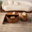 Table basse ronde en rotin avec rangement amovible, garniture en corde de chanvre tissée à la main, style boho-chic, pour les salons confortables et les espaces compacts-133526214