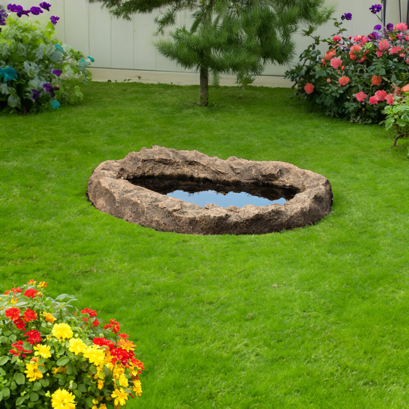 Fontaine en fibre de verre Eula, H 12 po x l 38 po x P 30 po