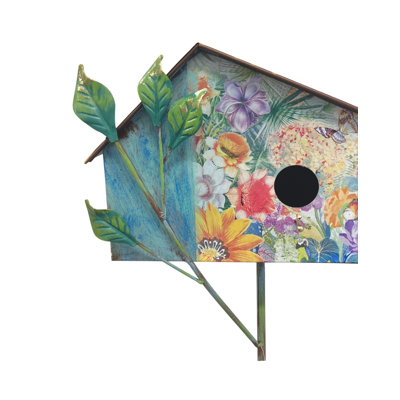 Piquet de jardin pastel avec fleurs et lapin