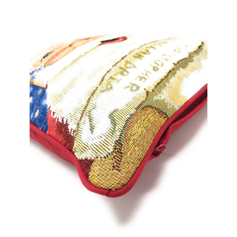 Cotton Blend Reversible Throw Pillow