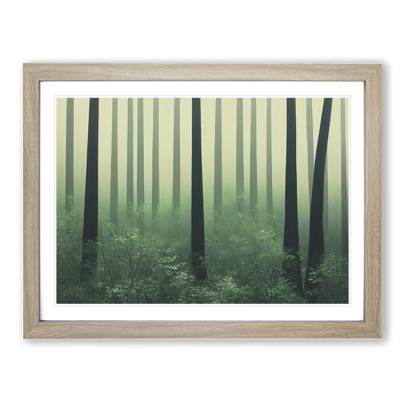 Contemporary Forest - Framed Print, 25cm H x 34cm W x 2cm D, Oak