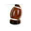 Lampe de table en céramique de 13,5 po de hauteur, design football, abat-jour en lin