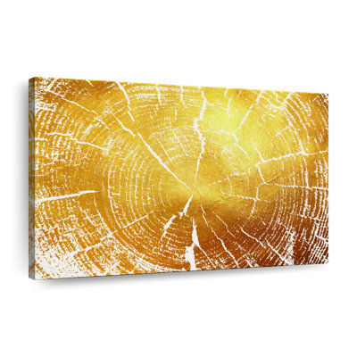 Golden Tree Rings sur toile