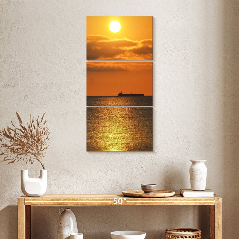 Dramatic Ocean Sunset, 38" H x 18" W