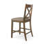Ensemble de 2 tabourets de comptoir rembourrés en bois