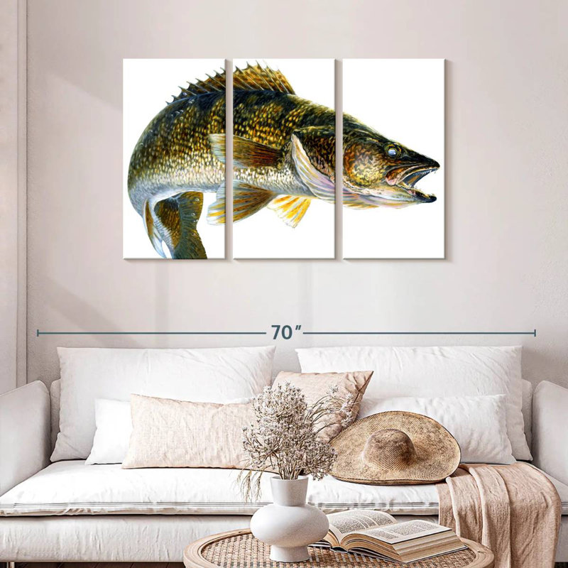 Brampt Break Line Walleye, 28" H x 45" W