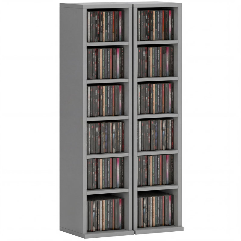 Ardavazt 88.5cm H Media Shelves, Grey