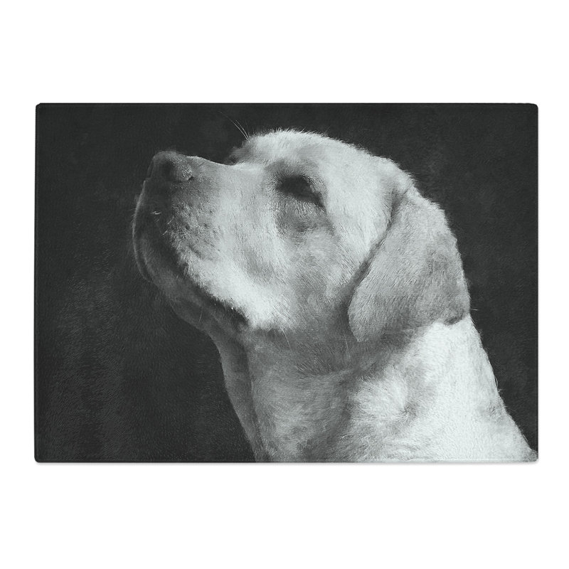 Tempered Glass Labrador Dog Chopping Board, 28.5 cm x 39 cm