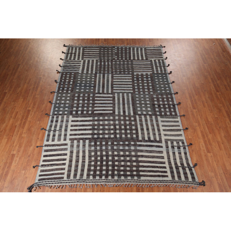 Tapis oriental marocain à carreaux All-Over 9 x 13