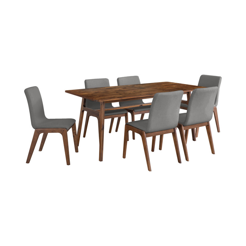 Lito 6 - Person Dining Set (Grey), Gray