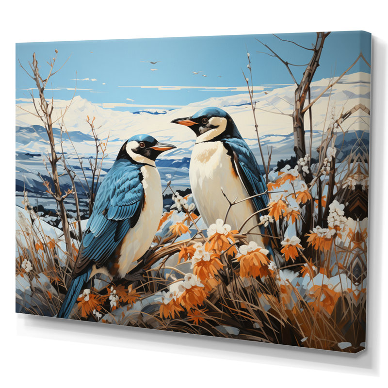 «Penguins Journey Pastoral I», reproduction sur toile, H 12 po x l 20 po x P 1 po, Toile tendue