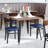 Everlei Commercial Grade Dining Chairs with 500 LB. Capacity Steel Frame Solid Wood Seat-539000728-539911019-587239650