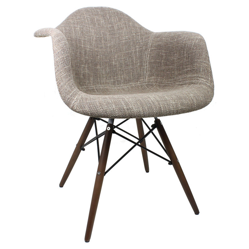 Fauteuil Cryal, Noyer, Tissé - brun