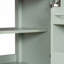 Meuble-lavabo vert de 20 po avec lavabo, pieds en bois massif, tablette réglable, tiroir inclinable, alliage de zinc, armoire autoportante moderne pour petite salle de bain-128990113