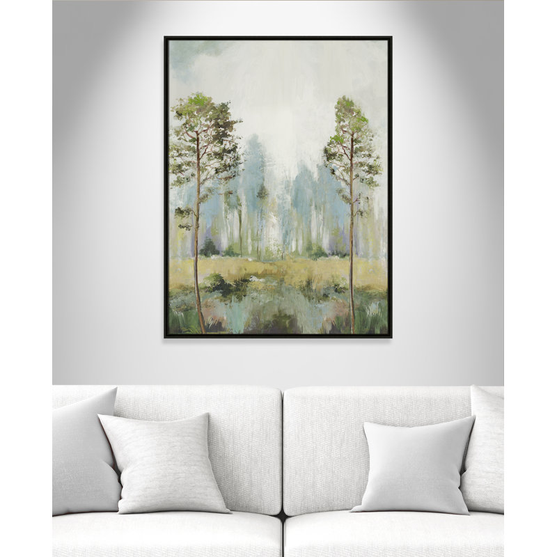 Tall Green Trees II by Allison Pearce, 41.5" H x 31.5" W, Espresso