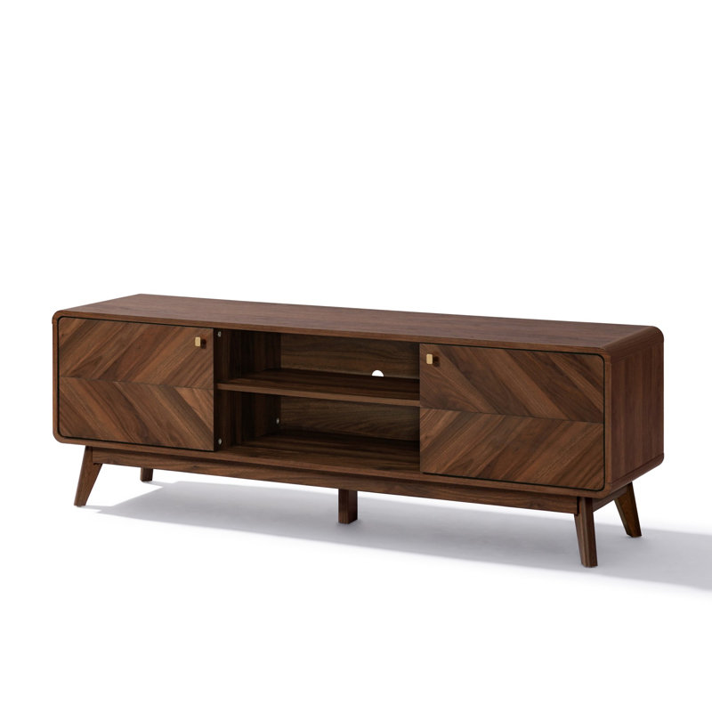 Meuble tÃ©lÃ© en bois d'ingÃ©nierie Theo Columbia avec dosseret