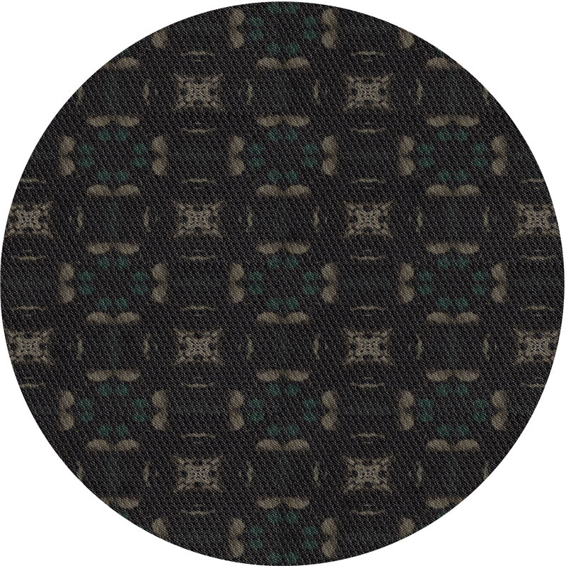 Tapis noir, Rond 7 pi