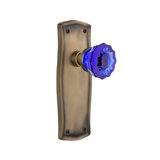 Prairie Plate with Crystal Cobalt Door Knob
