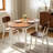 55" Extendable Solid Wood Kitchen Table , Oval Drop Leaf Tables For Small Spaces, Folding Dining Table For 4-6 People-431576622