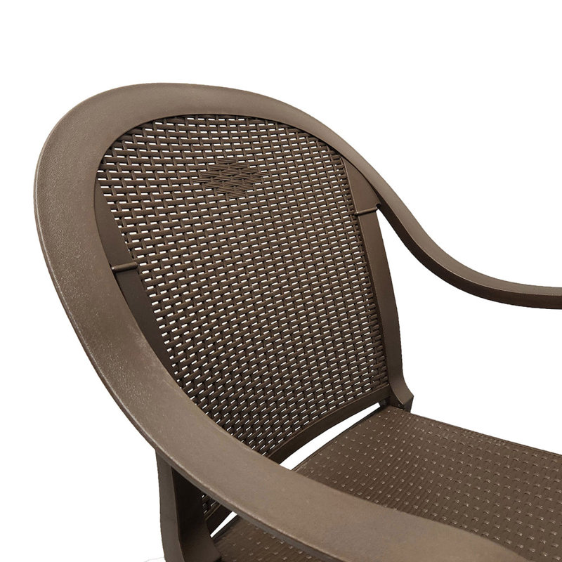 Chaise de patio empilable Sumatra, Brume de bronze