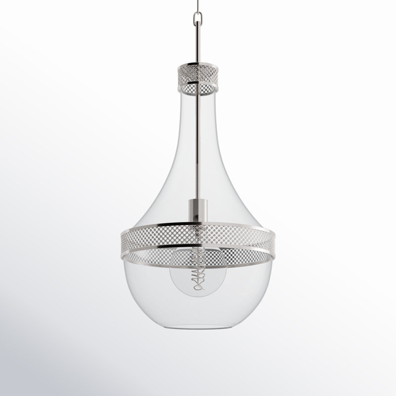 Hagen 1 - Light Pendant, Polished Nickel, 23" H x 10.75" W x 10.75" D