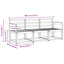  Outdoor Sofa Set Solid Acacia Wood Sectional Garden Furniture Modern