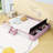 Velvet Upholstered Bed with Storage Ottoman, Staircase and Padded Guardrails-1624841130-1624841135