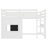 Twin Size Loft Bed with Sliding Chalkboard, Built-in Bookshelf & Safety Rails, White, Solid Kids Loft Bed-810026445-810026444