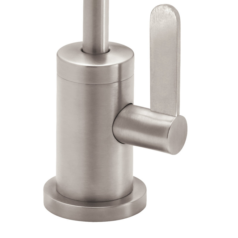 Hot Water Dispenser, Black Stick Lever Handle, Satin Nickel