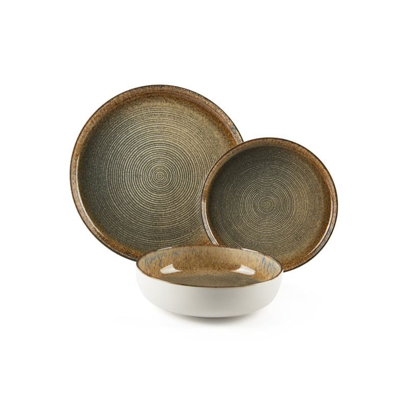 Demetra 12 Piece Ceramic Dinnerware Set - Service for 4