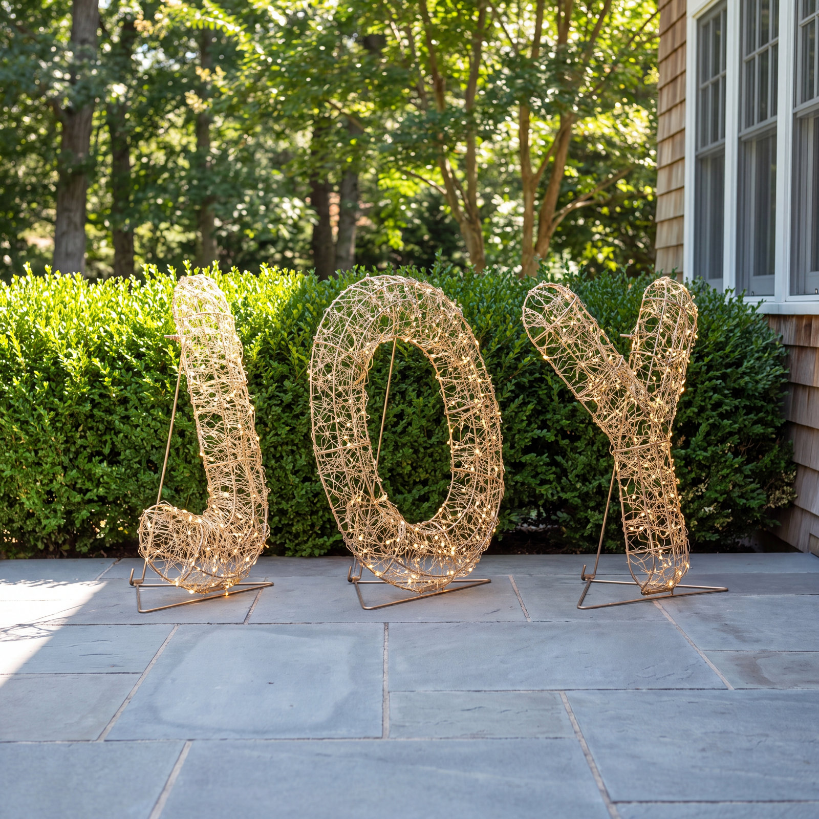 16" LED Lighted Joy Wire Sign Decor