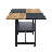 Multifunctional Dining Table,71" L × 35.4" W × 30" H, Two-Tone Spliced Top & 43.3" Storage Shelf, Ideal for Family Gatherings & Modern Spaces.-1258430513