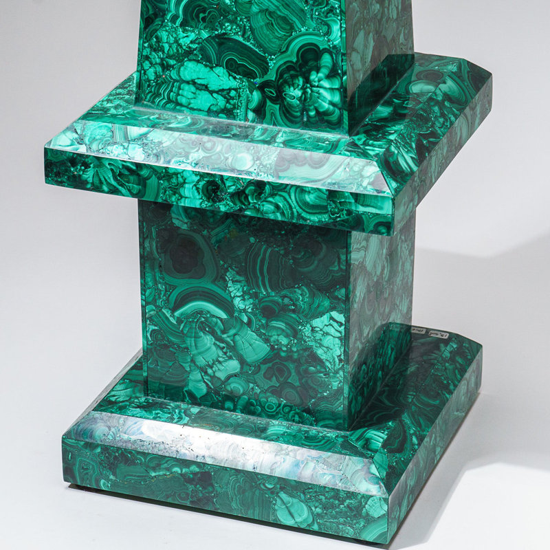 Large Genuine Polished Malachite Obelisk (16.5 Lbs), Emerald