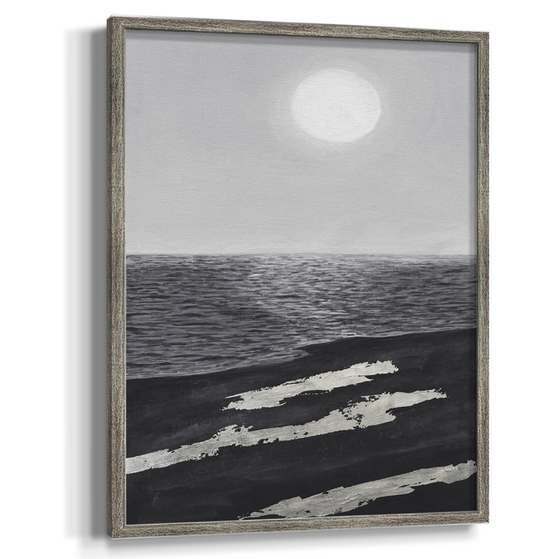 «Silver Shoreline I», reproduction encadrée - bois massif, H 11 po x l 9 po