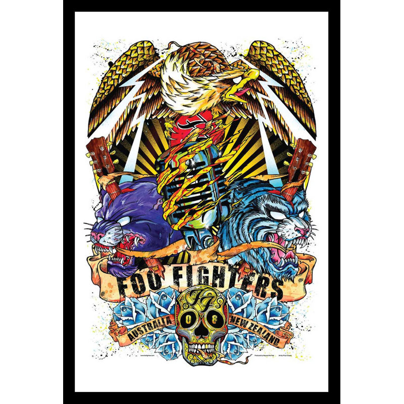Foo Fighters Down Under Tour, reproduction d'art sur affiche