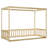 Canopy Frame Floor Bed With Fence, Guardrails-1149976057-1149976058