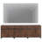 Nellie 2-Piece Modern TV Stand And Coffee Table Set, Storage Entertainment Center For Tvs Up To 100 Inches, Square Coffee Table With Tempered Glass And Four Storage Drawers For Living Room, Brown