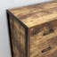 Robe de rangement de style industriel en bois rustique avec tiroir et structure en acier robuste