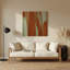 Abstrait couleur champ 75, art mural en métal brun-558573416
