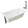 72'' x 36'' Acrylic Soaking Drop-In Bathtub, Drain Included