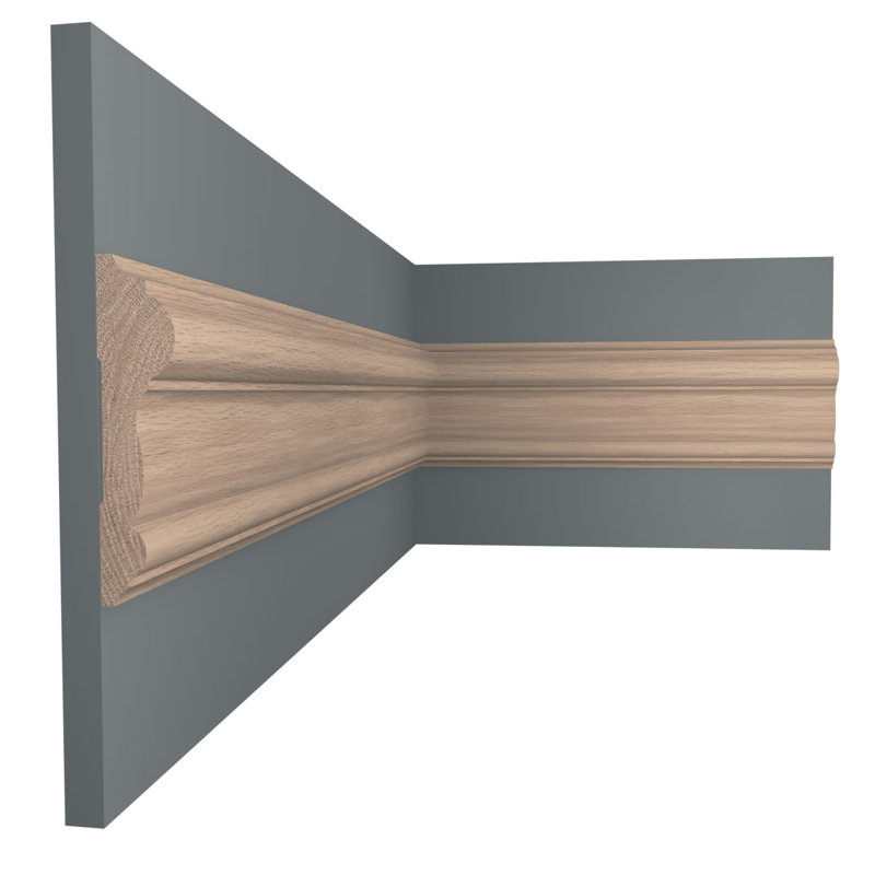 96" Unfinished Red Oak Solid Hardwood Chair Rail Moulding