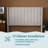Lucid Wingback Upholstered Headboard with Tufted Channels, 56.75-Inch Height Headboard, King/California King, Oatmeal-288469927-288469931