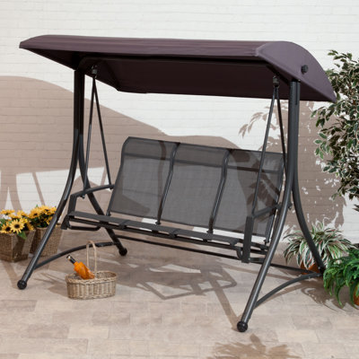 Isanti 3 Person Metal Porch Swing with Stand