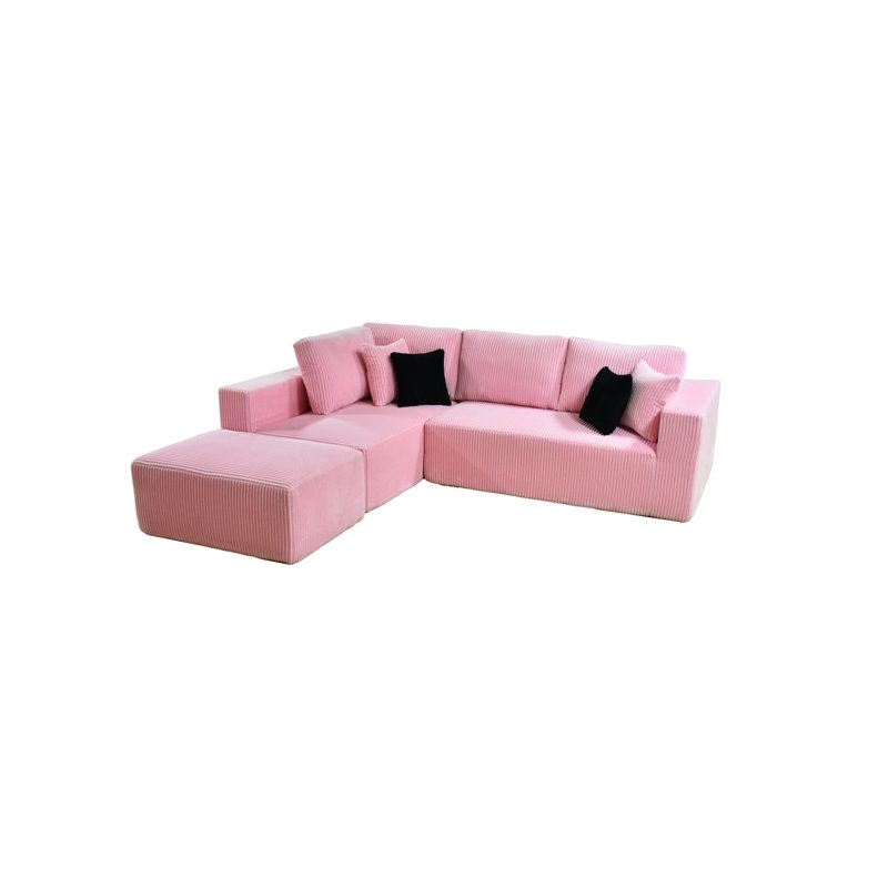 Flintwood Boneless Sectional, Pink