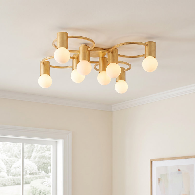 Nique Flush Mount, Gold Leaf
