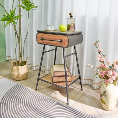 Table de bout décorative, table d'appoint avec rangement
