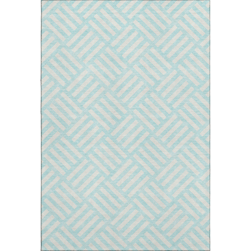 Premium Machine Washable Cerrito Aqua Rug, Rectangle 5' x 7'6"