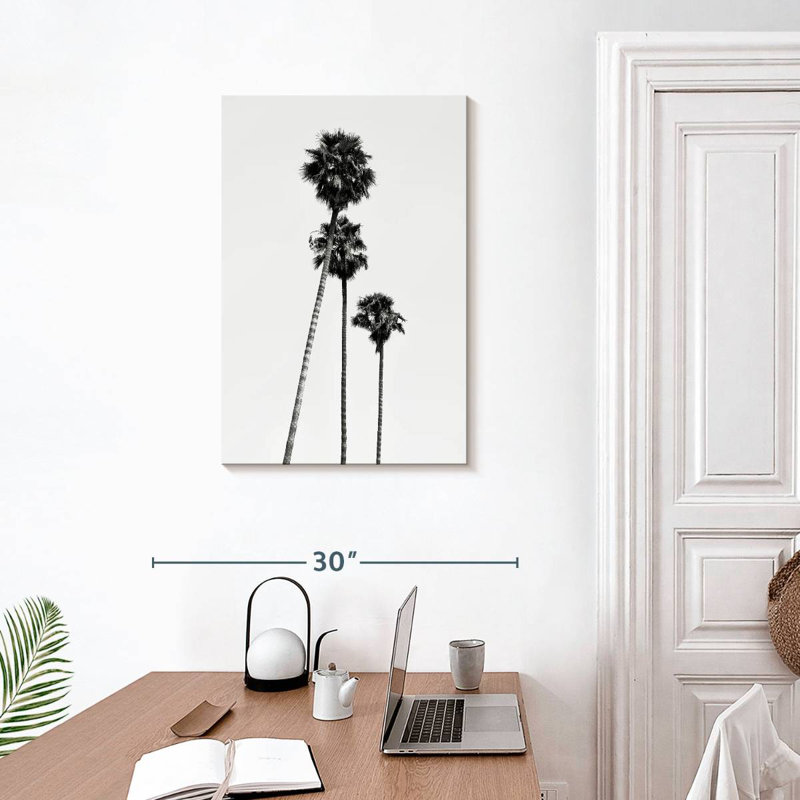 Harnek, Californie, noir, Hollywood, palmiers, H 30 po x l 20 po